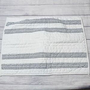 Pottery Barn 100% Cotton Standard Pillow Sham Cover Classic White Black